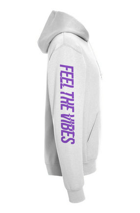 Feel The Vibes (Hooded Sweatshirt) White Back Prin